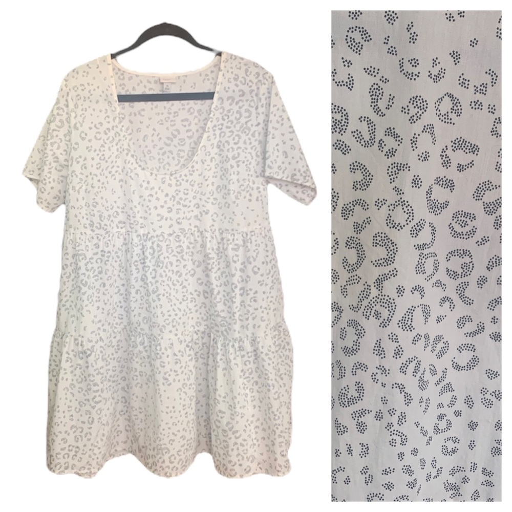White and Black Babydoll Dress